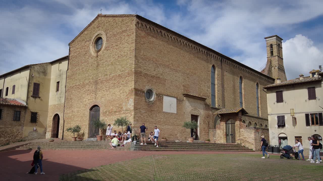 Historic Church in Italian Town Square