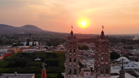 salvatierra's charming parroquia nuestra señora de la luz church in the warm sunset glow