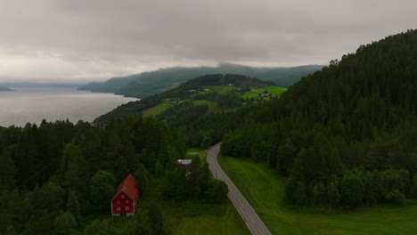 road around norway coastal, west coast rural, countryside