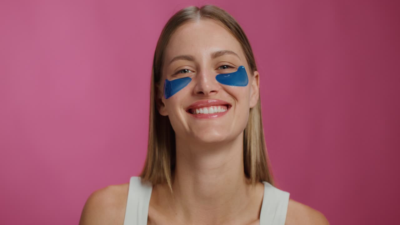 Woman with eye patches