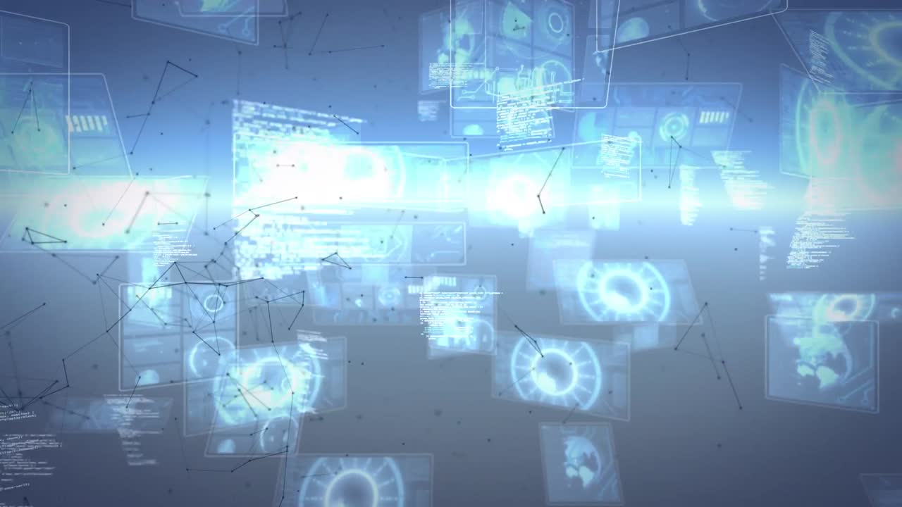 움직이는 스크린에서 데이터 처리의 애니메이션