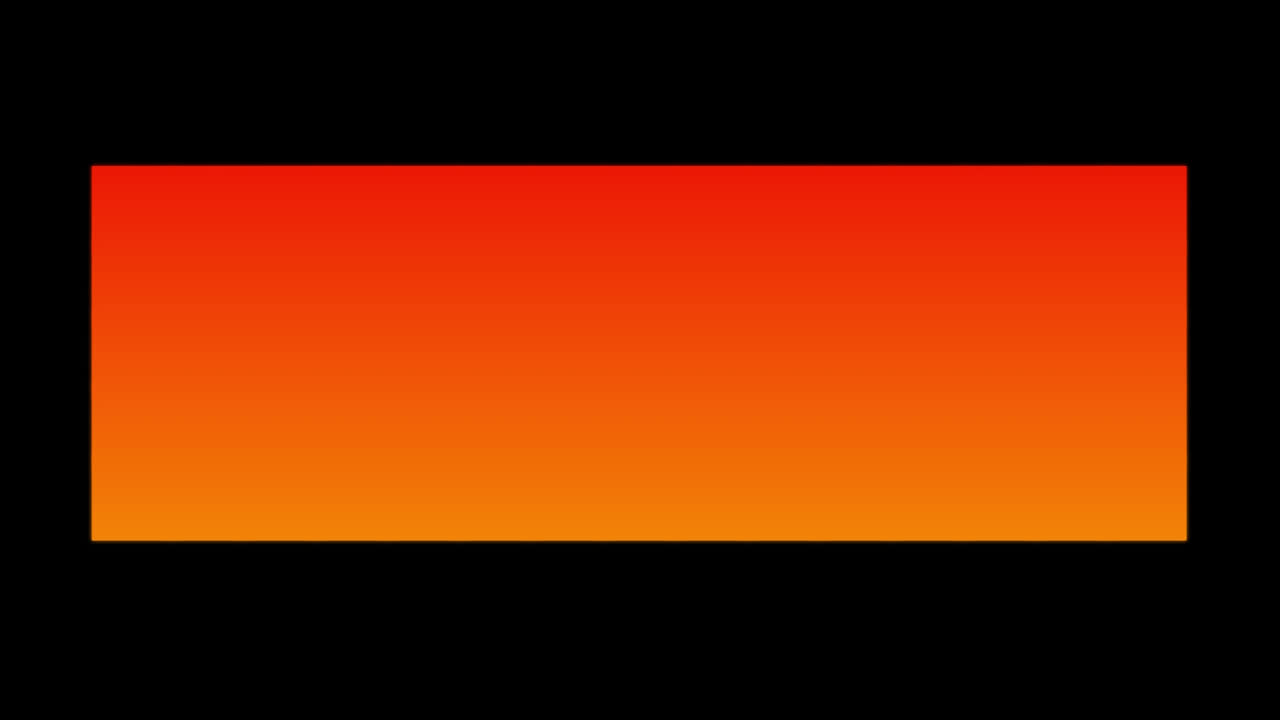White and orange shapes moving on a black background