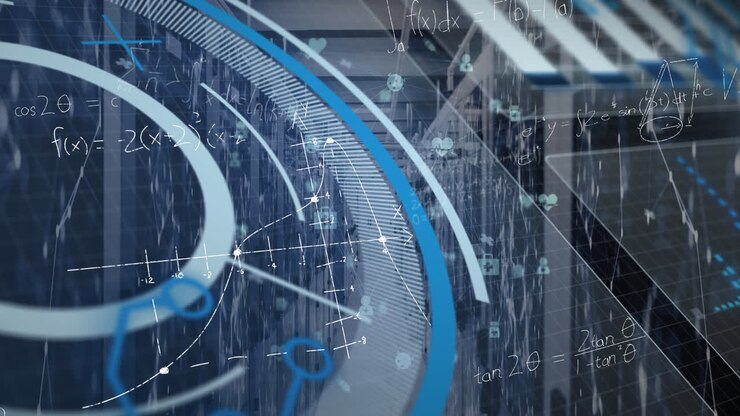 Animation of data processing over server room