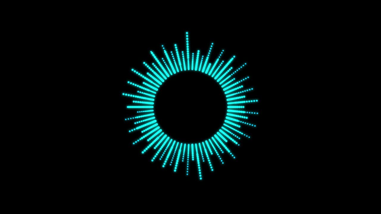 원형 인터페이스, hud 디자인, 음악 이라이저와 같은 인포그래픽 요소