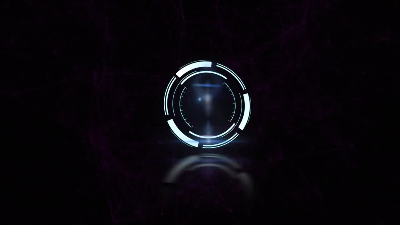 animación del escaneo del alcance sobre un fondo negro