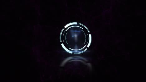 animación del escaneo del alcance sobre un fondo negro