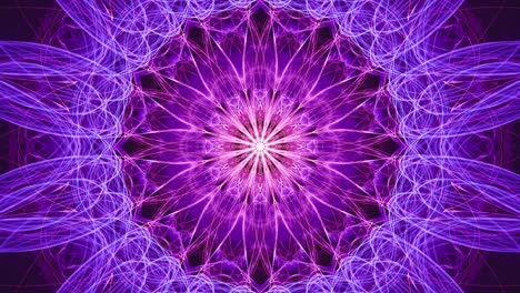Renacimiento-Interestelar-De-Una-Estrella---Fondo-Púrpura-Colorido-Vibrante-En-Movimiento---Despertar-Visual-Espiritual,-Intrincados-Diseños-Geométricos-Que-Fluyen,-Bucle-Sin-Fisuras