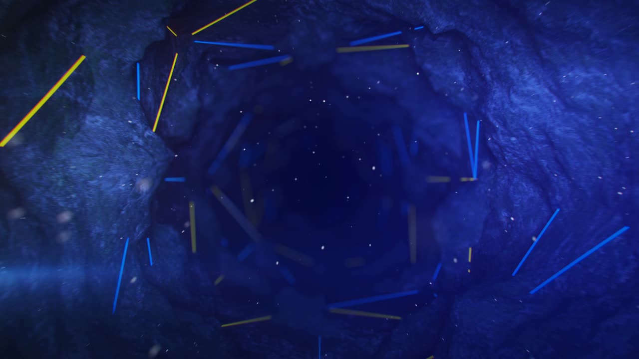 túnel de bucle abstract vj con animación de renderización 3d de neón brillante