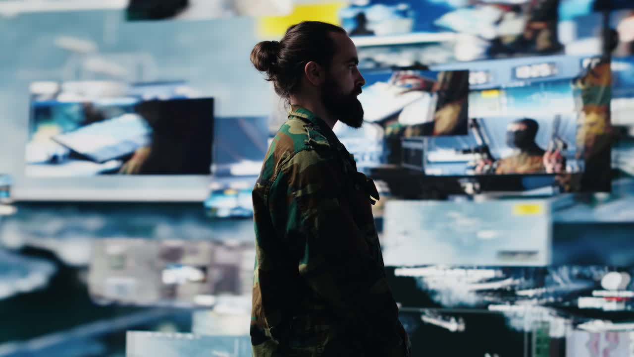 Male soldier showing respect and devotion with the military salute