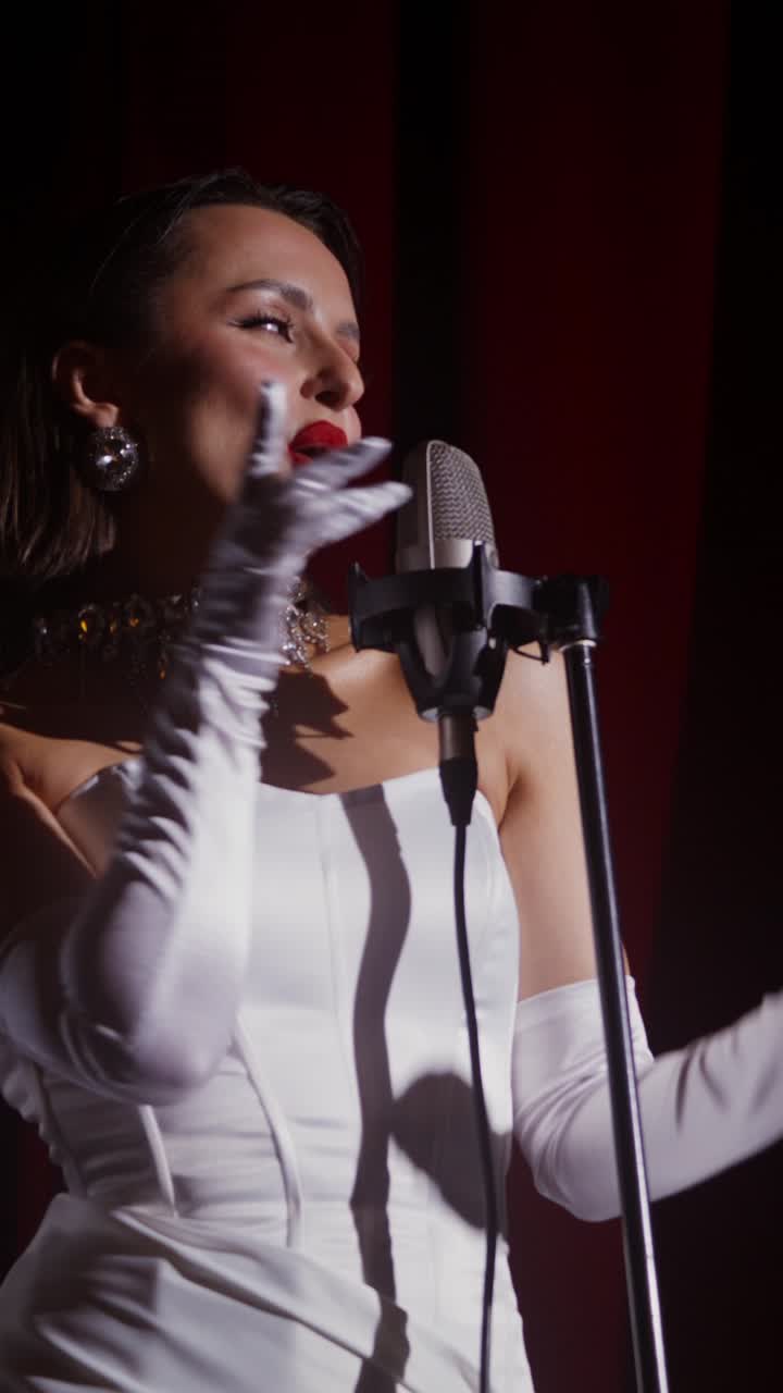 Woman Singing on Stage