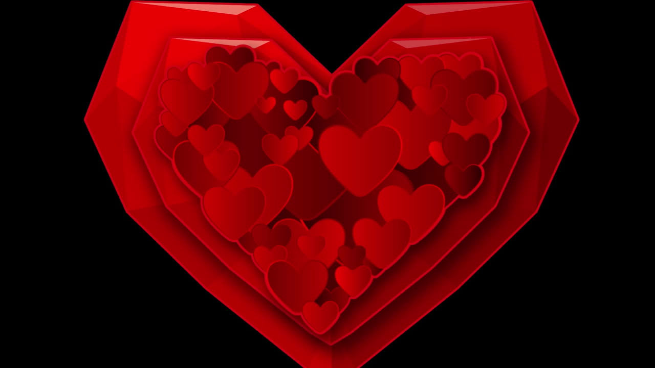 검은 바탕에 뛰는 심장