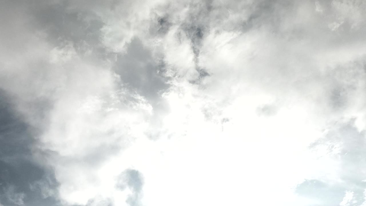 구름이 가득한 하늘, 폭풍우 구름의 루프, 타임 스