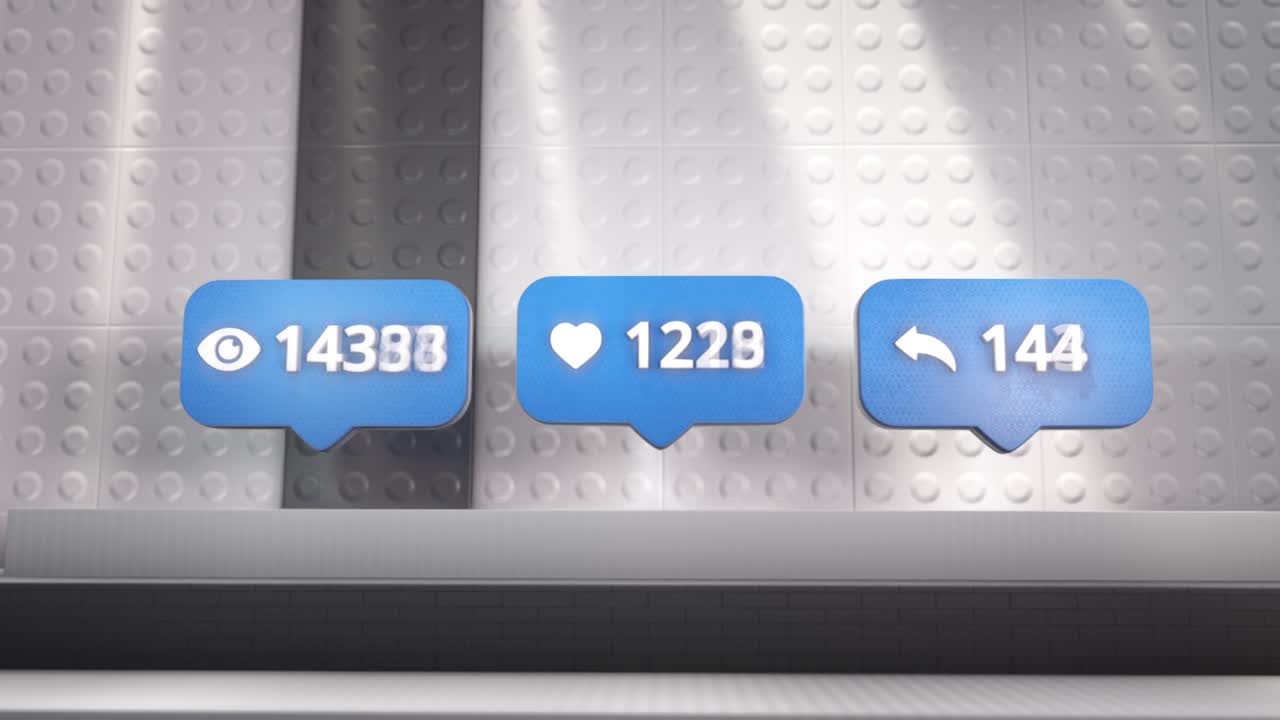 Social Media Engagement Metrics Displayed