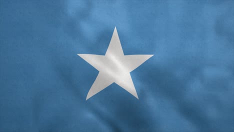 bandera nacional de somalia soplando en el viento. bucle sin costuras