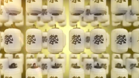 animación de bucle de festival de linterna de luz brillante japonesa