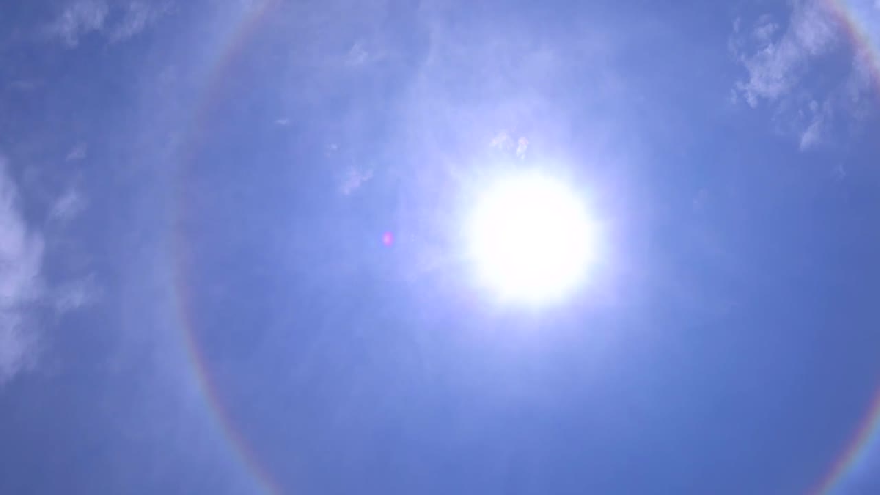Halo in the sky on a sunny day