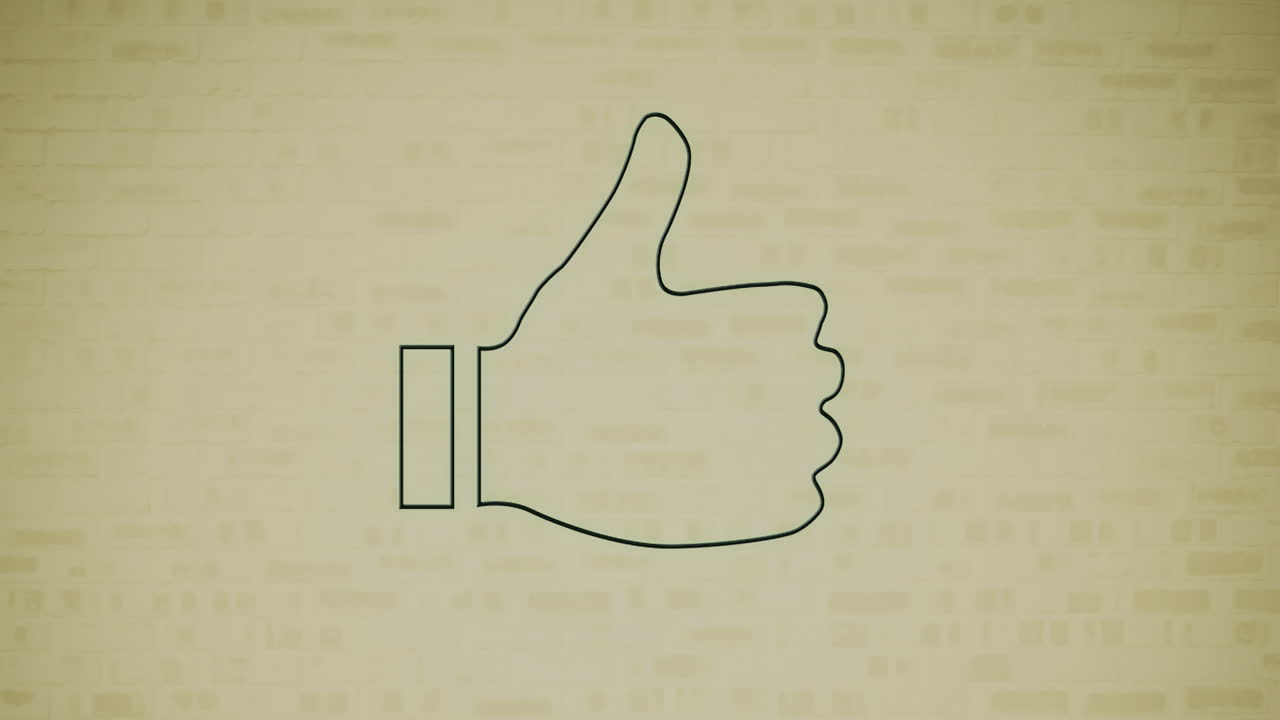 pulgares hacia abajo signo de neón en la pared de ladrillo 4k