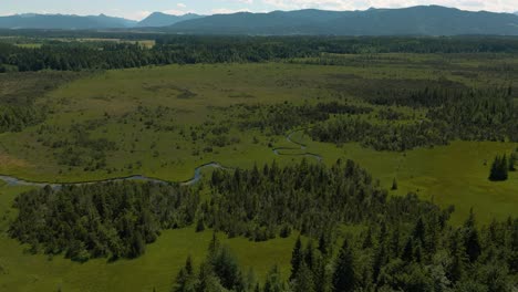 Luftdrohne-In-Bayern-Im-Kirchseemoor-Kirchseemoor-Bei-Bad-Tölz-In-Der-Nähe-Der-Alpen-In-Richtung-Österreich