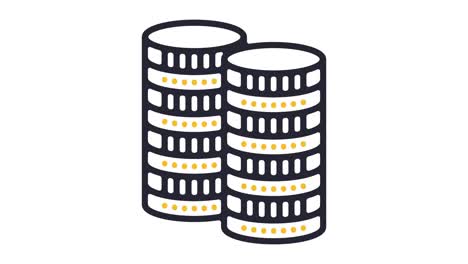 Cryptocurrency Line Icon Animation