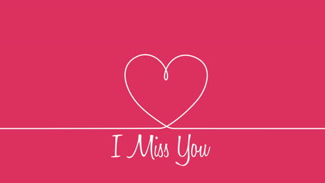 Animated-closeup-I-Miss-You-text-and-motion-romantic-red-heart-on-Valentines-day-background