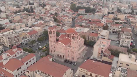 Cathedral-in-Limassol,-Cyprus---Aerial-view