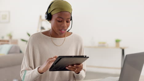 Callcenter,-Beratung-Und-Schwarze-Frau