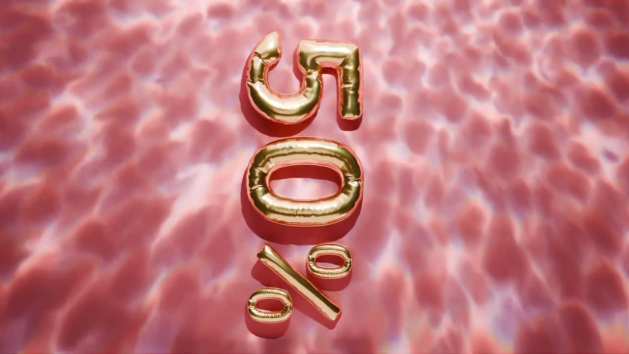 물 위에 떠다니는 황금색 50%의 물결은 빨간색 바탕에 수직으로 나타납니다.