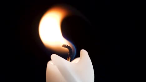 burning candle closeup