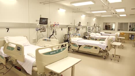 empty patient ward with equipment, nobody