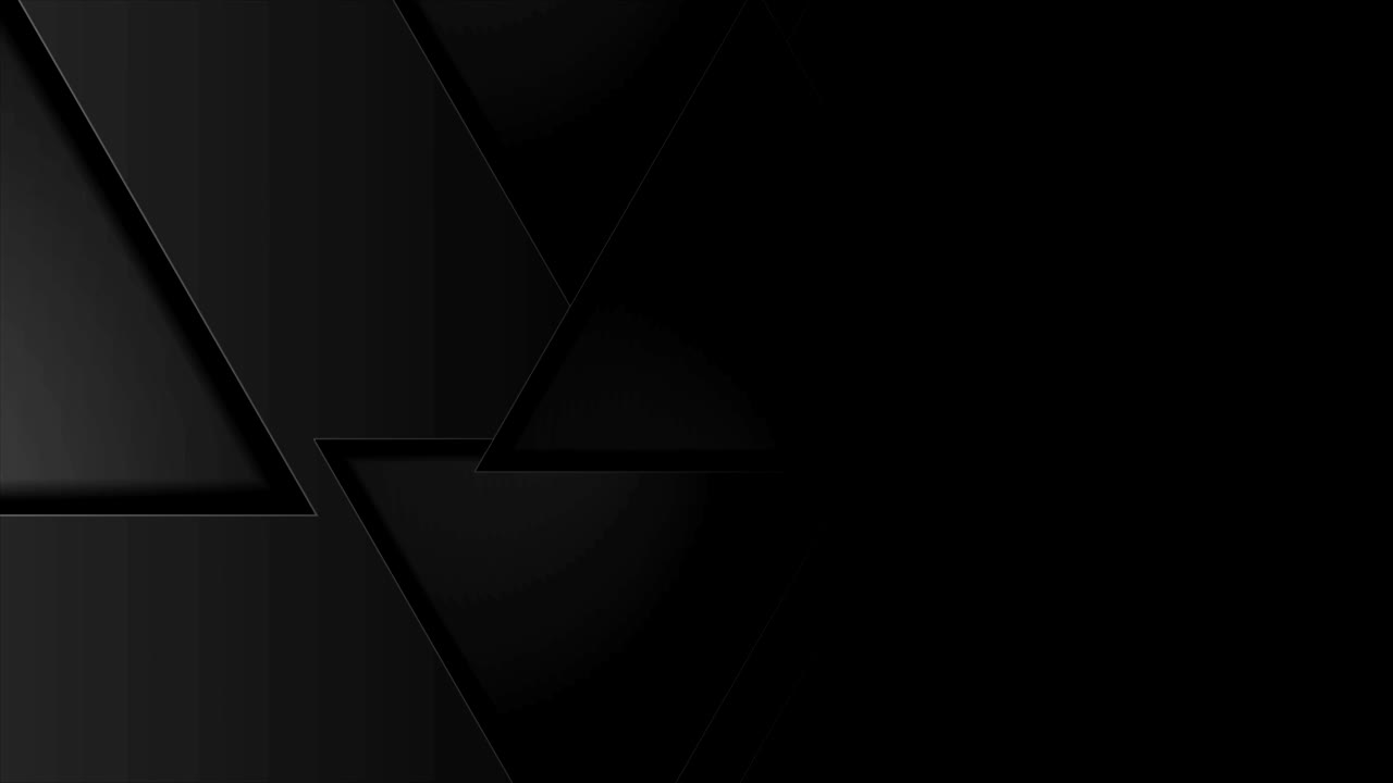 черные технические треугольники концептуальная видеоанимация