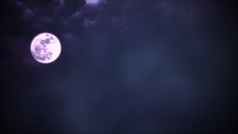 mystical animation halloween background with dark moon and clouds 2