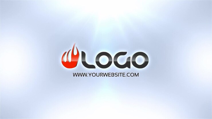 Particle pieces forming a logo in clean environment