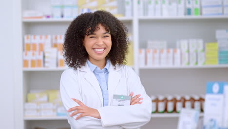medical professional working at chemist ready to