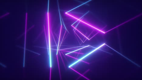 neon triangles abstract background