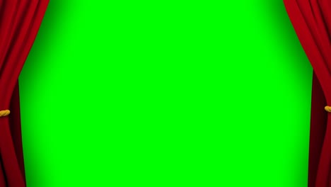 curtains opening and closing stage theater cinema green screen 4k