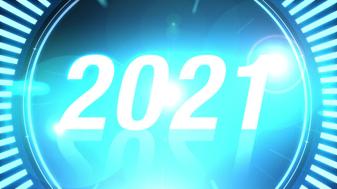 neon 5 segundos de cuenta atrás para el 2021.