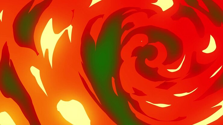 4K Game Fire Explosion Effect Animation Elements on a Green Screen Background