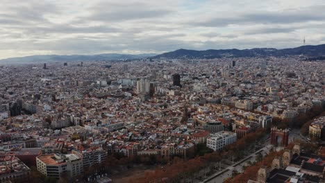 aerial view of barcelona cityscape