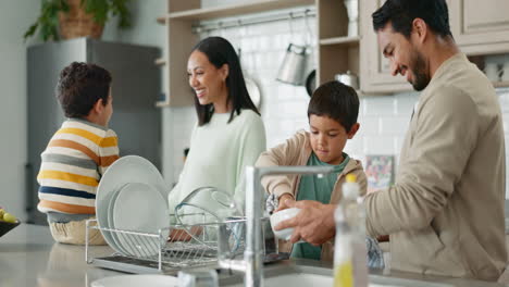 cleaning, happy and learning with family