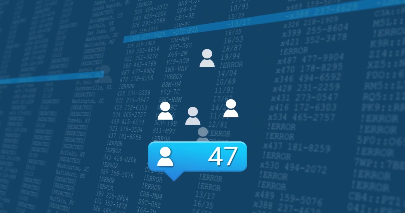 Callout bubble emerging from code backdrop, populating user icons and counts rising for analytics