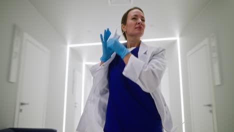 doctor running in hospital corridor