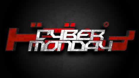 cyber monday text on grunge wall