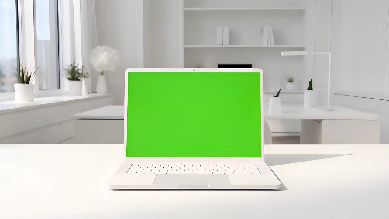 Video Mockup Schermo Verde Laptop 4K