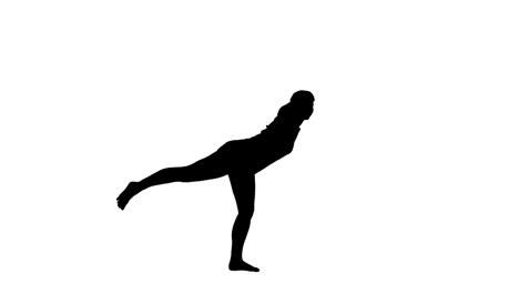 Silhouette-of-woman-doing-yoga