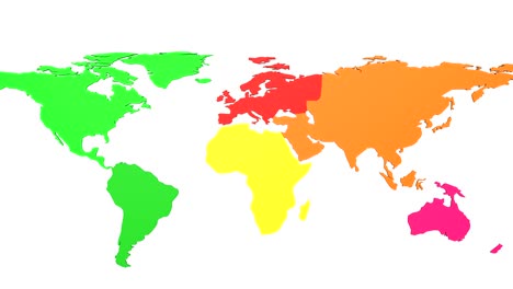 el mapa del mundo se convierte en un globo