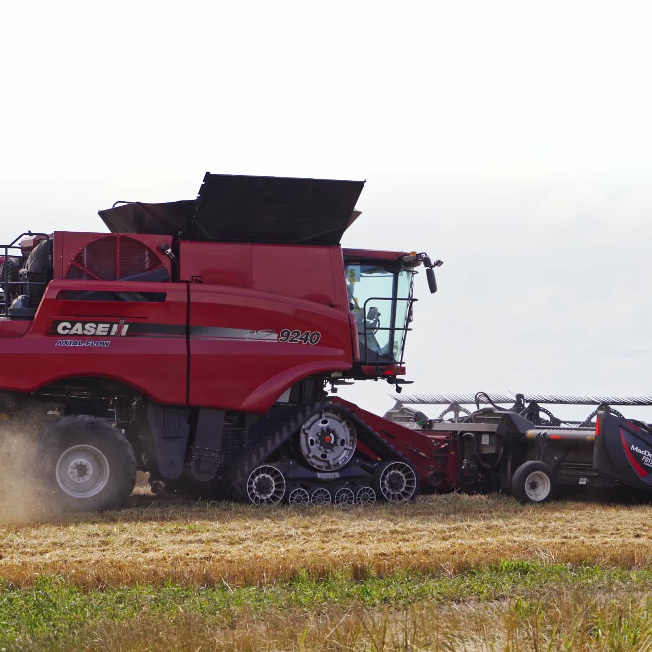 Combine working in field
