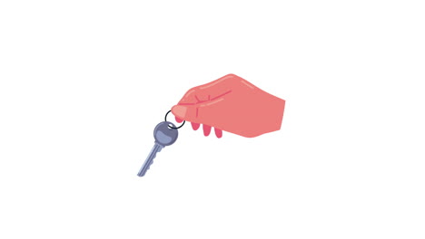 hand holding a key