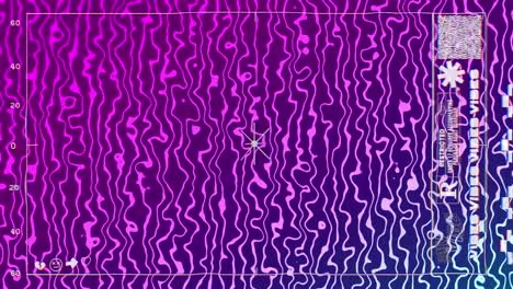 animación de vibraciones texto y certificado de cine restringido sobre ondas angulares rosadas y negras