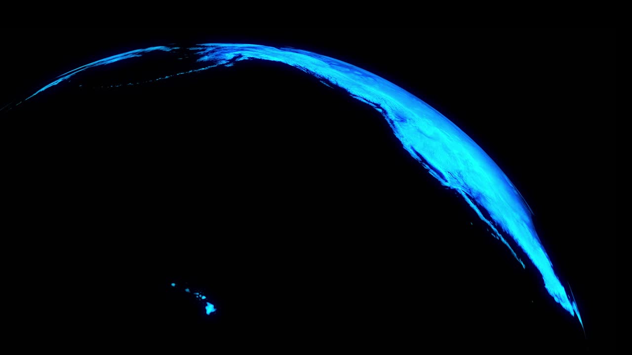 우주에서 전 세계 표면을 보여주는 세계 위성에서 - 원활한 애니메이션 루프