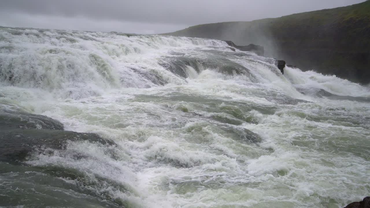 아이슬란드의 gullfoss 폭포의 풍경.